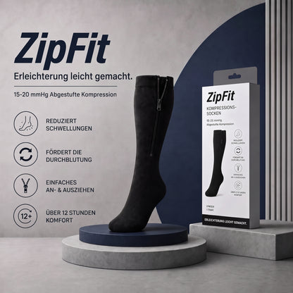 ZipFit Premium Kompressionssocken mit Reissverschluss