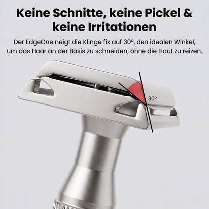 Keine Schnitte, keine Pickel, keine Irritationen – fixer 30-Grad-Klingenwinkel