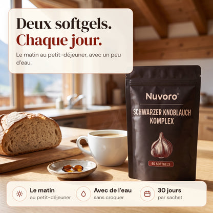 Nuvoro™ Complexe à l'ail noir en gélules molles